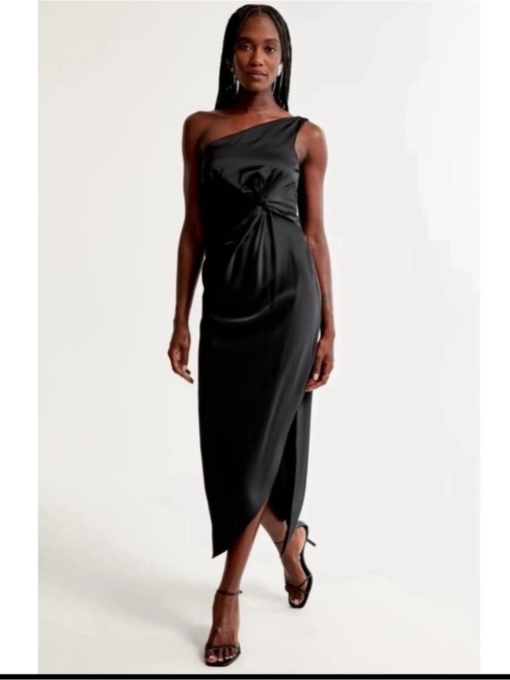 Abercrombie & Fitch Black Satin Dress